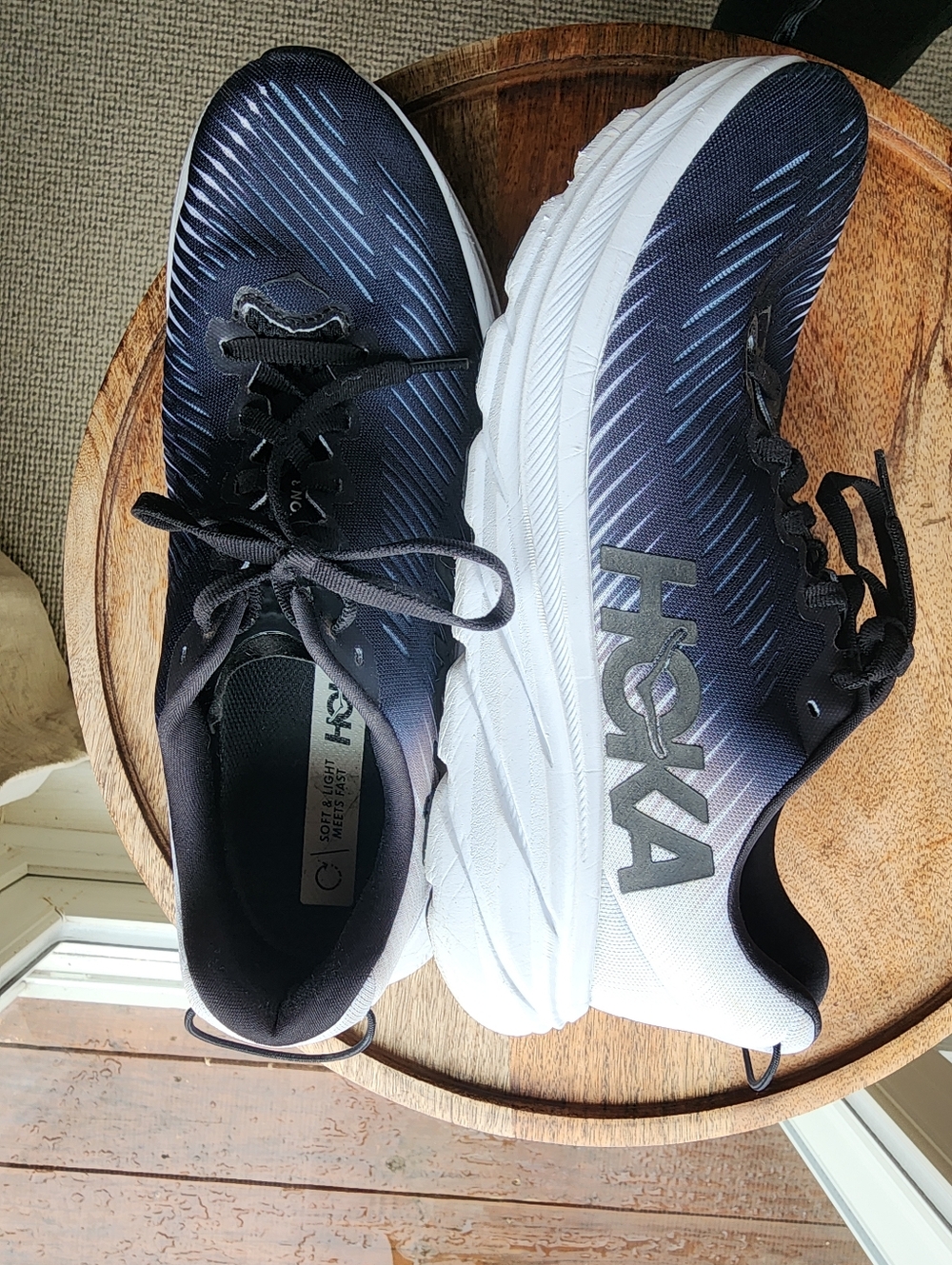 Hoka One One Women's Rincon 3 Black/White 1119396/BWHT Running Shoes - Size 8.5B